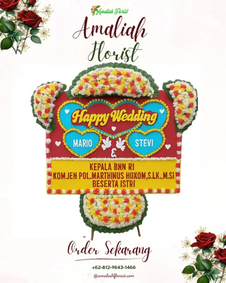 Papan Bunga Pernikahan Antasari